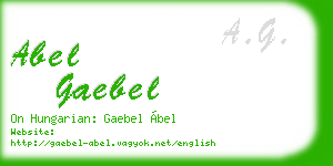 abel gaebel business card